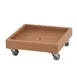 Cambro CD2020157 Coffee Beige Polyethylene Glass Rack Dolly, 22.5L x 22.5W x 8.25H, 300 lb Capacity 1 image