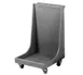 Cambro CD2020H615 Charcoal Gray Camdolly Glass Rack Dolly with Handle, 350 lb Capacity, 25.875L x 22.1875W x 36.875H 1 image