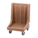 Cambro CD2020HB157 Camdolly Coffee Beige Dish Rack Dolly with Handle, 350 lb Capacity, 26.5L x 26.25W x 36.625H 1 image