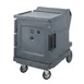 Cambro CMBH1826LC191 Camtherm Hot Cart, 30.5"W x 42"D x 42.4"H, 1-Section, Single Solid Door Heated Holding Cabinet, Holds 11 18x26 Pans & 12 12x20 Pans, Granite Gray 1 image