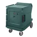 Cambro CMBH1826LC192 Camtherm Hot Cart, 30.5"W x 42"D, 1-Section, Single Solid Door Heated Holding Cabinet, 11 18x26 Pans Capacity, Granite Green 1 image