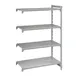 Cambro CPA184884VS4PKG Camshelving® Premium Vented/Solid 4-Shelf Add-On Unit - 18" x 48" x 84" 1 image