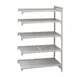 Cambro CPA186064V5480 Camshelving® Premium Vented 5-Shelf Add-On Shelving Unit - 18" x 60" x 64" 1 image