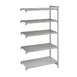 Cambro CPA213684VS5PKG Camshelving® Premium 5 Shelf Vented/Solid Add On Unit - 21" x 36" x 84" 1 image