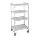Cambro CPHU214275S4480 Camshelving® Premium 4-Shelf Solid Mobile Starter Unit - 21" x 42" x 75" 1 image