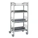 Cambro CPMU243675D2PKG 36" x 24" 75" Camshelving® Mobile Drying/Storage Rack w/ Plastic, 4 Tiers 1 image