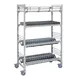 Cambro CPMU244875D1PKG 48" x 24" 75" Camshelving® Mobile Drying/Storage Rack w/ Plastic, 4 Tiers 1 image