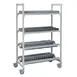 Cambro CPMU244875D3PKG 48" x 24" 75" Camshelving® Mobile Drying/Storage Rack w/ Plastic, 4 Tiers 1 image