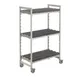 Cambro CPMU246075DRPKG 60" x 24" 75" Camshelving® Mobile Speckled Gray Drying Rack Cart with 3 Level 1 image