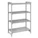 Cambro CPU214284VS4PKG Camshelving® Premium 4-Shelf Vented/Solid Starter Unit - 21" x 42" x 84" 1 image