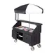 Cambro CVC724110 Camcruiser Black Vending Cart w/ Umbrella, 4 Counter Wells, 3 Compartments 1 image
