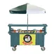 Cambro CVC724192 Camcruiser Granite Green Vending Cart w/ Umbrella, 4 Counter Wells, 3 Compartments 1 image