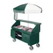 Cambro CVC724519 Camcruiser Green Vending Cart w/ Umbrella, 4 Counter Wells, 3 Compartments 1 image