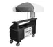 Cambro CVC72519 Camcruiser Green Vending Cart w/ Umbrella, 4 Counter Wells, 3 Compartments 1 image