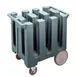 Cambro DC575191 360 Plate Granite Gray Polyethylene Dish Caddy Cart, 32.625W x 23.5L x 31.75H, 6 Column, NSF 1 image