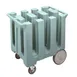 Cambro DC575401 6 Column Slate Blue Polyethylene Dish Caddy Cart 360 Plates 32-5/8"W 1 image