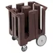 Cambro DC825110 Dish Caddies Cart, 28.75"W x 23.75"L x 32"H, 180 Plates, Black, Polyethylene, NSF 2 image