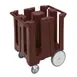 Cambro DC825131 Dish Caddies Cart, 28.75"W x 23.75"L x 32"H, 240 Plate Capacity, Dark Brown Polyethylene, NSF 1 image