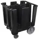Cambro DCS1125110 Black Versa Dish Caddy, 4 Column, 30-39" Height, Polyethylene, 201-400 Plates 1 image