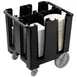 Cambro DCS1125110 Black Versa Dish Caddy, 4 Column, 30-39" Height, Polyethylene, 201-400 Plates 2 image