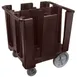 Cambro DCS1125110 Black Versa Dish Caddy, 4 Column, 30-39" Height, Polyethylene, 201-400 Plates 3 image
