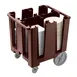 Cambro DCS1125131 Dark Brown Polyethylene Versa Dish Caddy, 4 Columns, 30-39" Height, Vinyl Cover, 201-400 Plates 1 image