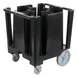 Cambro DCS950110 Black Versa Dish Caddy, 5 Column, 30-39 Height, Polyethylene, 225-300 Plates 1 image