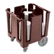 Cambro DCS950131 Dark Brown Polyethylene Versa Dish Caddy, 5 Columns, 30-39 Height, 225-300 Plate Capacity 1 image