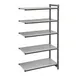 Cambro EXA215484S5480 Camshelving® Elements 5-Shelf Solid Add-On Unit - 21"W x 54"L x 84"H 1 image