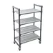 Cambro EXMU244278V4480 Camshelving® Elements 4-Shelf Vented Mobile Shelving Unit - 24" x 42" x 78" 1 image
