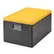 Cambro EPP180CLSW361 Cam GoBox Insulated Food Pan Carrier, 48.6 Qt., Top Load, Black, Polypropylene, 23" L x 18" W x 10" H 1 image