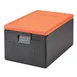 Cambro EPP180CLSW363 Cam GoBox Insulated Food Pan Carrier, 48.6 Qt., Top Load, Black, Polypropylene, 23" L x 18" W x 10" H 1 image