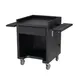 Cambro ES28RL110 Equipment Stand, 44"W x 28"D x 39"H, Polyethylene, Black, NSF, Tray Rails, 4 Casters 1 image