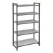 Cambro EXU244284VS5480 Camshelving® Elements 5-Shelf Vented/Solid Starter Unit - 24'' x 42'' x 84'' 1 image