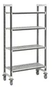 Cambro EXHD214878V4480 Camshelving® Elements XTRA High Density Mobile Starter Unit, Vented 4-Shelf 1 image