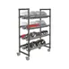 Cambro EXMU244878DRPKG 48" x 24" 78" Camshelving Elements XTRA Series Mobile Drying Rack Cart, Speckled Gray 1 image