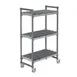 Cambro EXMU246078DRPKG 48" x 24" 78" Camshelving Elements XTRA Series Mobile Drying Rack Cart, Speckled Gray 1 image