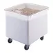 Cambro IB32148 Mobile Bin, 32‑Gallon White Polyethylene, Sliding Cover, Four 3" Casters, NSF 1 image