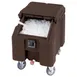 Cambro ICS100L131 Plastic Mobile Ice Bin / Ice Caddy, 100 lb, Dark Brown 1 image