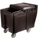 Cambro ICS125L131 Plastic Mobile Ice Bin / Ice Caddy, 125 lb, Dark Brown 3 image