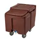 Cambro ICS125LB131 Plastic Mobile Ice Bin / Ice Caddy, 125 lb, Dark Brown 1 image