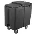 Cambro ICS125T157 Plastic Tall Mobile Ice Bin / Ice Caddy, 125 lb, Coffee Beige 1 image