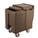 Cambro ICS175L131 Plastic Mobile Ice Bin / Ice Caddy, 175 lb, Dark Brown 1 image