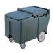 Cambro ICS175LB191 Plastic Mobile Ice Bin / Ice Caddy, 175 lb, Granite Gray 1 image