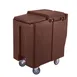 Cambro ICS175T131 Plastic Tall Mobile Ice Bin / Ice Caddy, 175 lb, Dark Brown 1 image