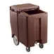 Cambro ICS175TB131 Plastic Tall Mobile Ice Bin / Ice Caddy, 175 lb, Dark Brown 1 image