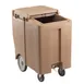 Cambro ICS175TB157 Plastic Tall Mobile Ice Bin / Ice Caddy, 175 lb, Coffee Beige 1 image
