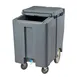 Cambro ICS175TB191 Plastic Tall Mobile Ice Bin / Ice Caddy, 175 lb, Granite Gray 1 image