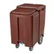 Cambro ICS200TB131 Plastic Tall Mobile Ice Bin / Ice Caddy, 200 lb, Dark Brown 1 image