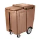 Cambro ICS200TB157 Plastic Tall Mobile Ice Bin / Ice Caddy, 200 lb, Coffee Beige 1 image